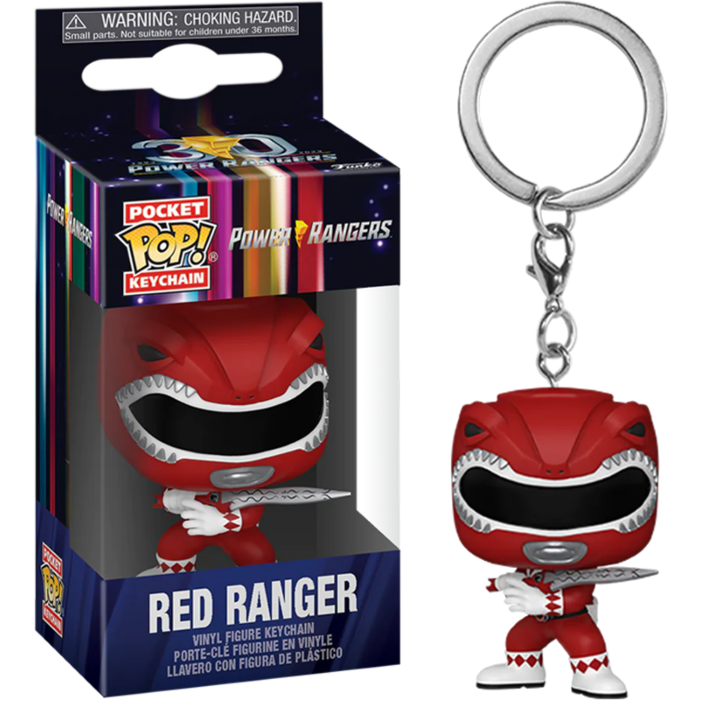 On Hand Red Ranger Funko Pop! Keychain