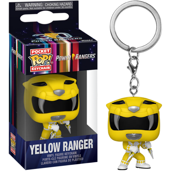 On Hand Yellow Ranger Funko Pop! Keychain