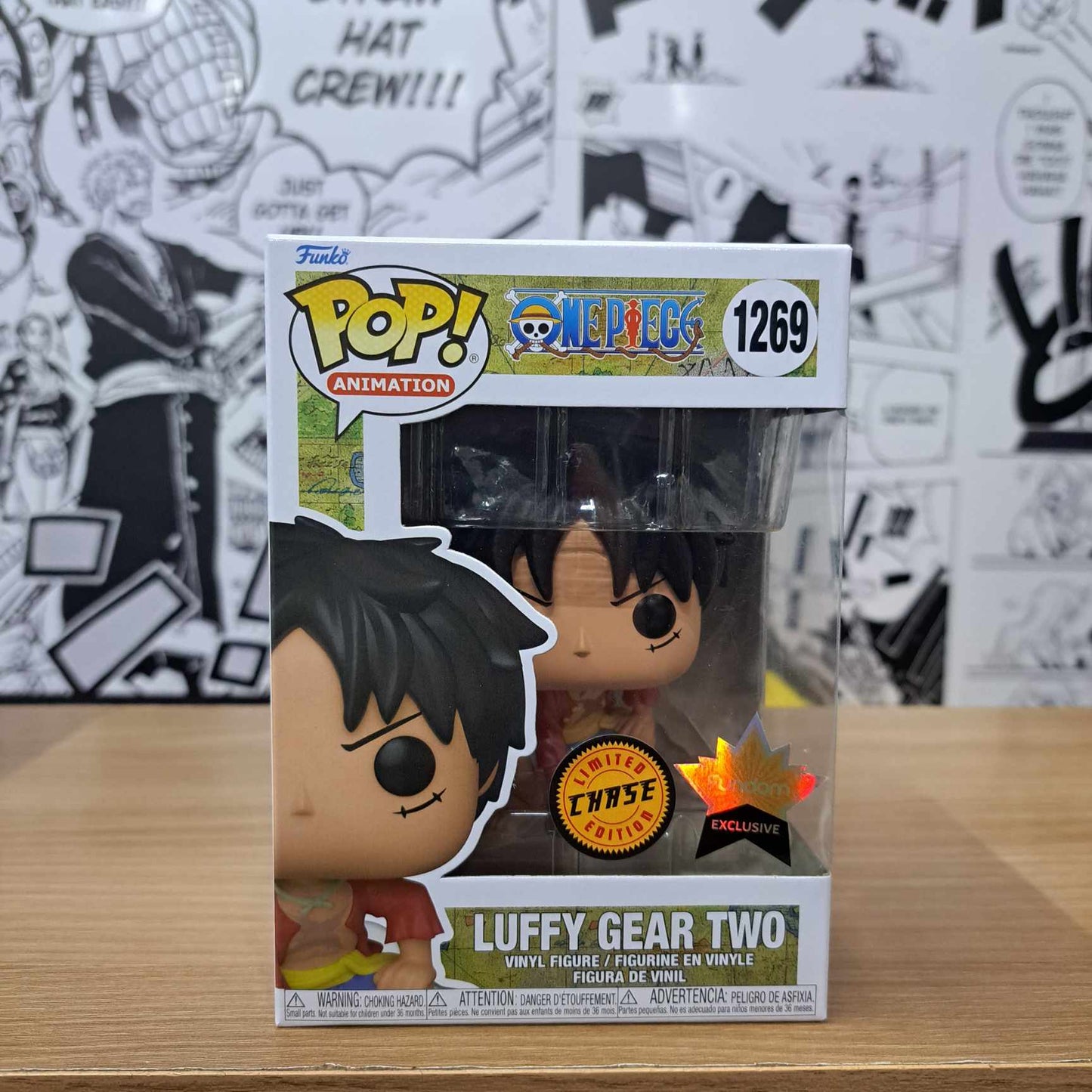 On Hand Luffy Gear Two Chase Fundom Exclusive Funko Pop!