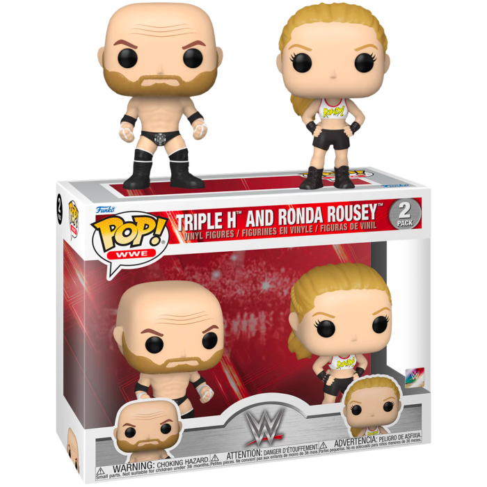 On Hand Triple H and Ronda Rousey 2pack Funko Pop!